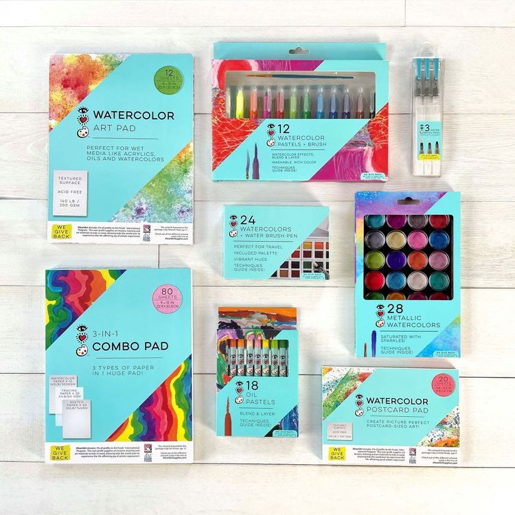 I Heart Watercolor Art Supply Bundle - Image 2
